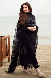 Nureh - Winter 3PC Dhanak ChickenKari Embroidered with Sequence work Suit - BFU0112